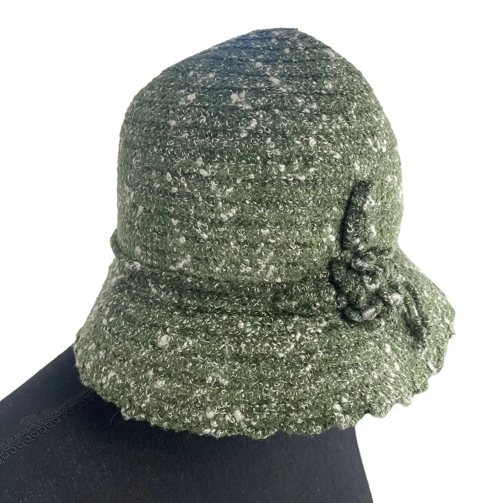 Betmar New York Wool Blend Knit Hat Green OS